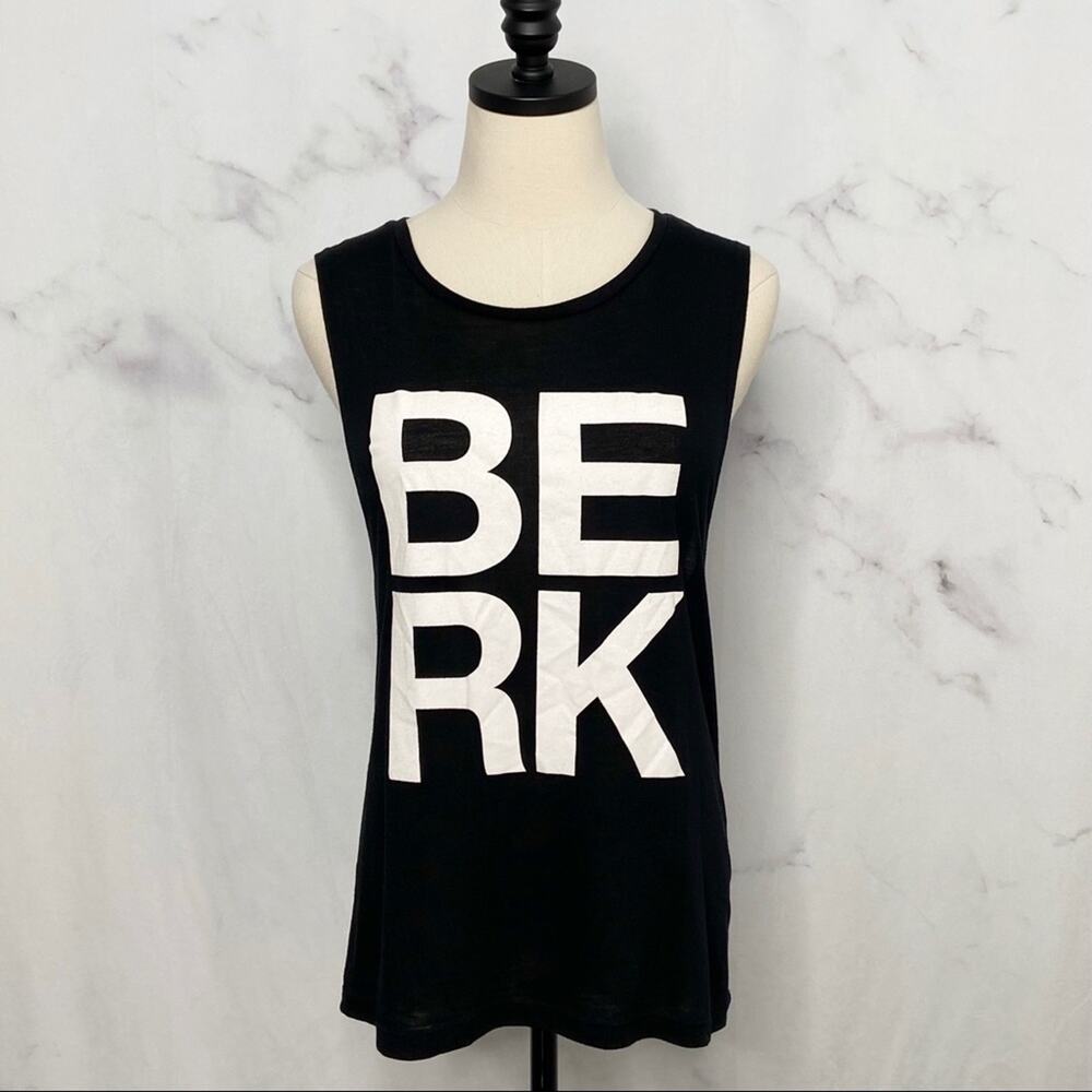 Soulcycle BERK Berkley Muscle Tank Top Black Athleisure Gym Spin Class Size M